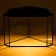Aquarium "Delta" corner with a lid, 40 liters, 39 x 39 x 36/41.5 cm, black