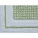 Arya Home Kent bathroom mat, size 60x100 cm, green color, white