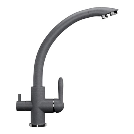 Kitchen mixer Ulgran U017-342, two-wound, graphite color