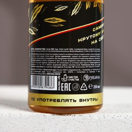 Hair shampoo "100% man", 250 ml, Hard Line-3