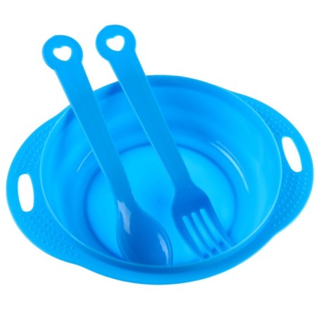 A set of children's dishes "Baby", 4 objects: plate, bottle, spoon, fork, from 5 months.-2