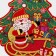 Decorative sticker "Grandfather Frost and Christmas tree" 23x21 cm