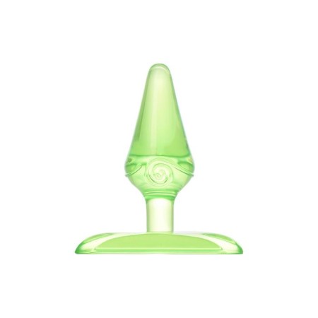 Anal plug, ABS plastic, green color, 6.5 cm, D = 2.5 cm-1