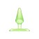 Anal plug, ABS plastic, green color, 6.5 cm, D = 2.5 cm