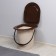 Bucket-loop, h = 40 cm, 17 l, removable chain, beige