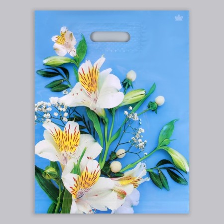 Package "Lilia Snow White", polyethylene, with a cut pen, 31 x 40 cm, 60 μm-1