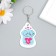 EVA keychain "Elephant with heart" 3.8x6 cm
