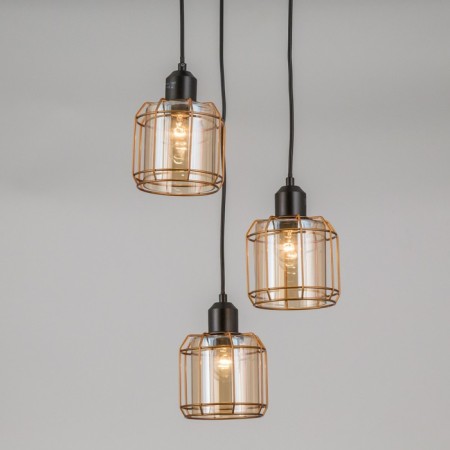 Suspended Citilux “Taverna” CL542232, 26x26x120 cm, 3x75W, E27, Black Color Black-3