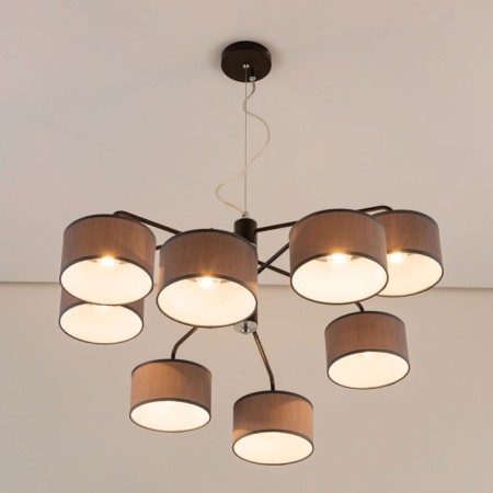 Suspended chandelier Citilux "Form" CL428281, 82x82x45 cm, 8x60W, E27, brown color-14