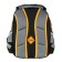 School backpack 40x33x15cm, ergonomic back, Across 410, gray/yellow