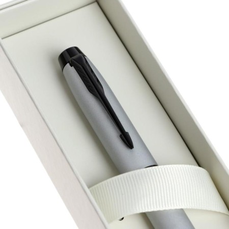 Fright pen Parker Im Achromatic Matt Grey BT F, 0.8 mm, stainless steel case, blue ink-5