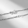 Pendant "Melody of the Heart" Violin key, white color in silver, 45 cm