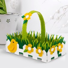 Set for creating an Easter basket made of felt 