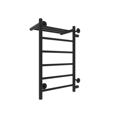 Water towel "Sanprise" Aurora P6, 400x700 mm, with a shelf, left, black matte-4