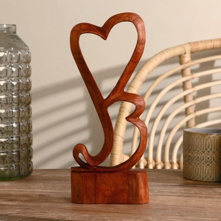 Souvenir tree "Two hearts" Brown color 30x14x3.5 cm