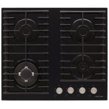 Варочная поверхность KRONA HAGEL 60 BL W, газовая, 4 конфорки, чёрная
