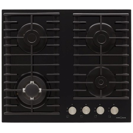Krona Hagel 60 BL W, gas, 4 burners, black