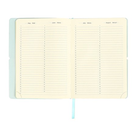 Diary of Leduced A5 136 DEVENTE sheets. Jane, soft pvc cover, elastic band, perforation, liesse, block 70, blue-11