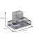 Chancellery trifle stand 4 compartments, light, metal mesh