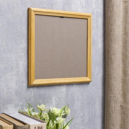 Photo frame wood 20x20 cm pine (plastic screen)-1