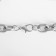 The necklace "chain" is oval links, the color is matte silver, 45 cm