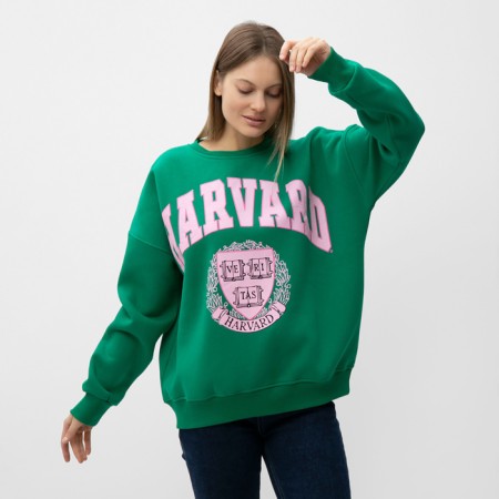 Women's sweatshirt was launched, the color is dark green, the ONE Size (42-46)-2