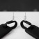 Earrings metal "rectangle" plate, black color