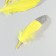 A set of goose feathers 15-20 cm, 10 pcs, yellow with silver crumb