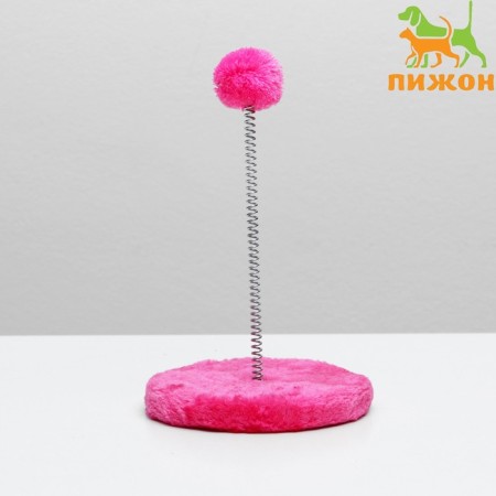 Tearing on a spring with a ball, 15 x 26 cm, mix of flowers