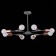 Ceiling EVOLUCE lamp. Sle106403-08. Palare. 8x60 watts, E27, 69.5x69.5x35.5 cm, gray color, pink gold