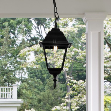 Street suspended lamp Elektrostandard, Fuga, 150x150x780 mm, E27, black color