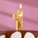 Candle in the Almaz cake number 1 gold, 6.5 cm