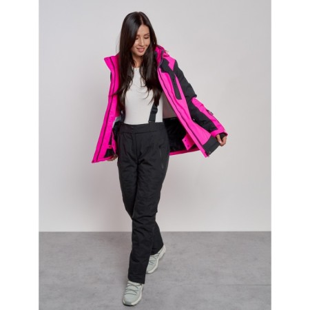 Ski costume female winter, size 48, pink color-11