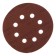 Circle abrasive grinding bison 35350-125-180, perforated, P180, 125 mm, 5 pcs.