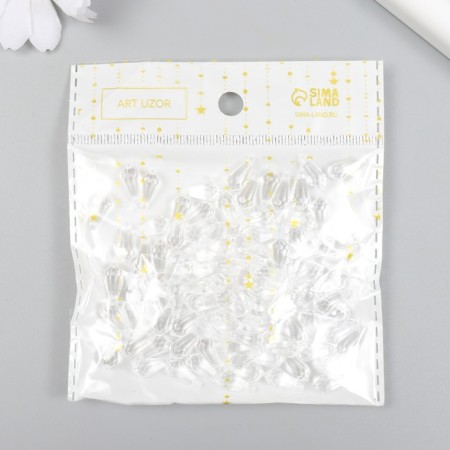 Beads for creativity Plastic "Crystal-Kap need" set of 20 g 0.6x0.6x1.3 cm-2