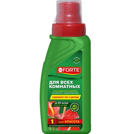 Fertilizer for all indoor plants Bona Forte, universal, bottle, 285 ml