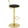Barrier stool Lusia metal/velor, gold/black 38x40x84 cm