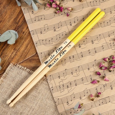 Drum sticks Music Life, 7a, maple, yellow