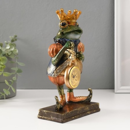 Souvenir Polystone with the clock "Jabius King" 25x15.3x8 cm-2