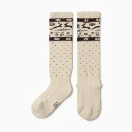 New Year. Women's golfs from Mongol wool, white color with a pattern, river 36-42