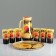 Set for juice with the tray "Sunset" Art painting, 6 glasses 1250/200 ml