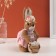 Decor "Zayushka in a pink dress with a basket with testicles" 14x22x10 cm