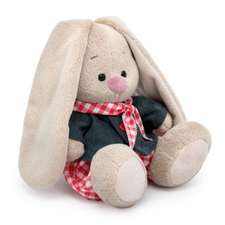 Soft toy "Bunny mi in a velvet jacket and trousers", 15 cm-1