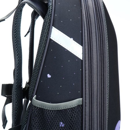 School backpack 38 x 30 x 16 cm, ergonomic back, stavia "paws in the hearts", gray-10