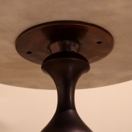 Coffee table 41x41x57 cm, aluminum/marble-5