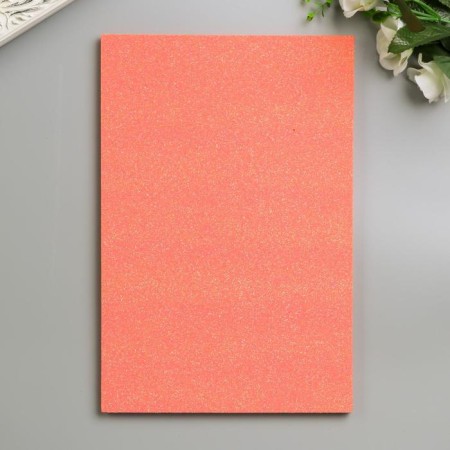 Foamiran "neon shine - bright orange" 2 mm format A4 (set of 5 sheets)-1