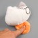 Soft toy "Kitik-shred" on a key fob, 11 cm, white-gray color
