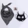 Carnival set: striped bandana, mask with black horns, thermonacleka