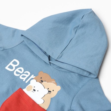 Kit for children (sweatshirt/pants), blue color, height 68 cm-1