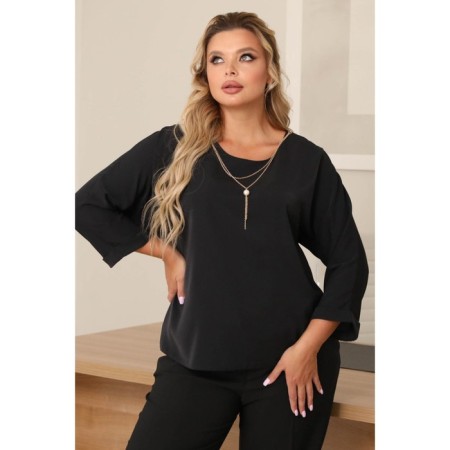 Female blouse, size 46, black color